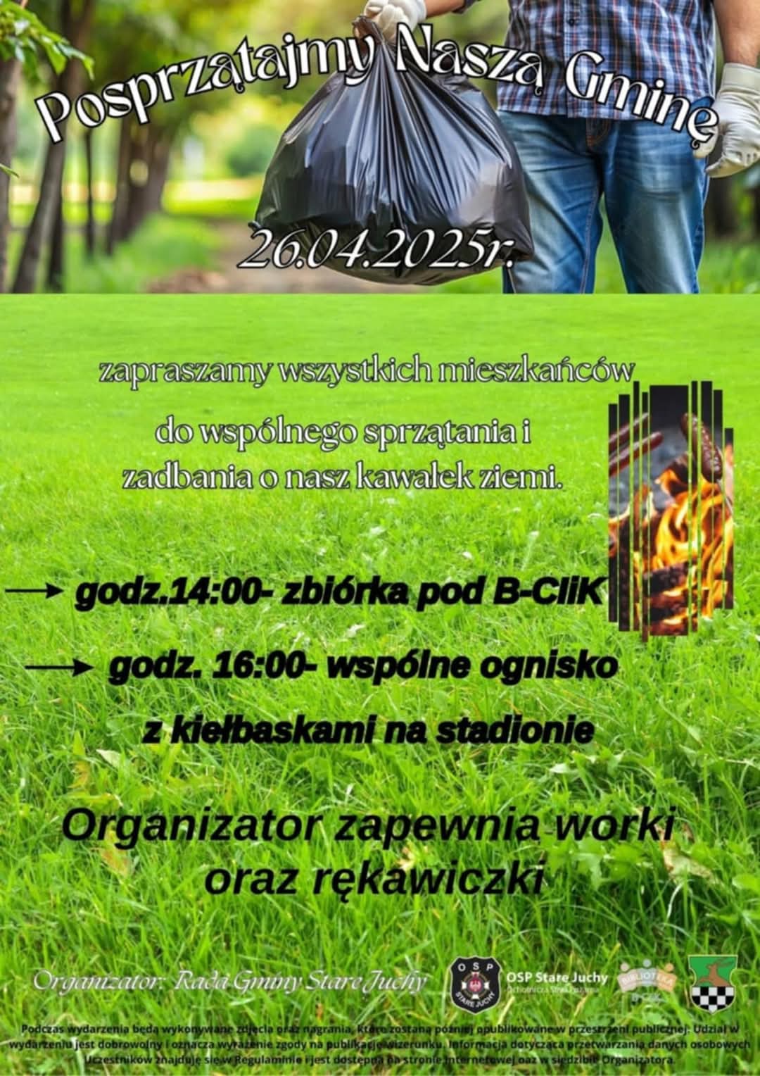 plakat- sprzątanie gminy stare juchy 