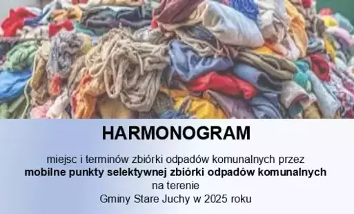 Zdjęcie do Harmonogram zbi&oacute;rki odpad&oacute;w selektywnych przez MPSZOK