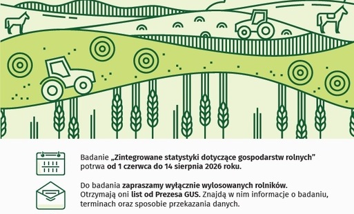 Zdjęcie do ZINTEGROWANE STATYSTYKI DOTYCZĄCE GOSPODARSTW ROLNYCH